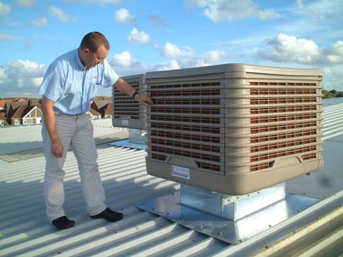 Evaporative cooling process diagram